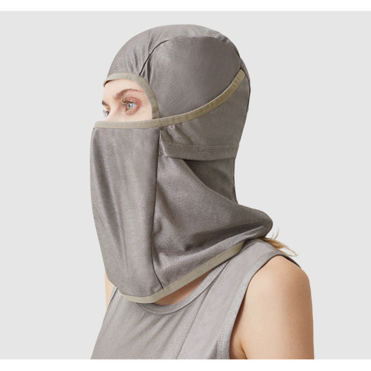 EMF Shielding Full Head Cover Hood — 100% Silver Fiber Radiation Protection Mask