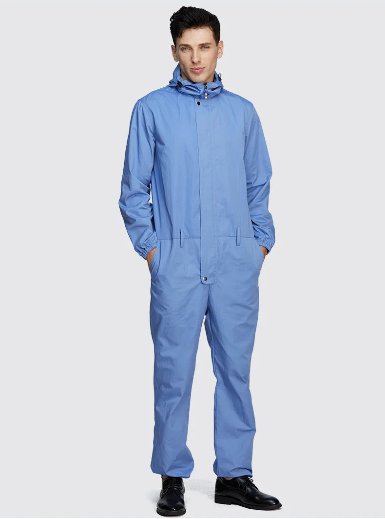 Unisex Electromagnetic Radiation Protective Coveralls – 50%/75%/100% Silver Fiber Shielding