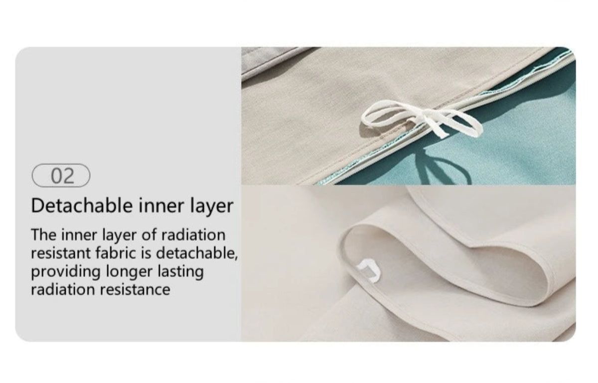 EMF Shielding Quilt Cover — 50% / 100% Silver Fiber Lining, Anti-Radiation Bedding