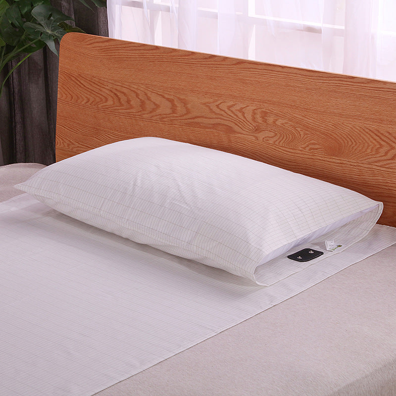 Grounding Pillowcase with Silver Fiber – White Cotton for EMF Protection & Better Sleep