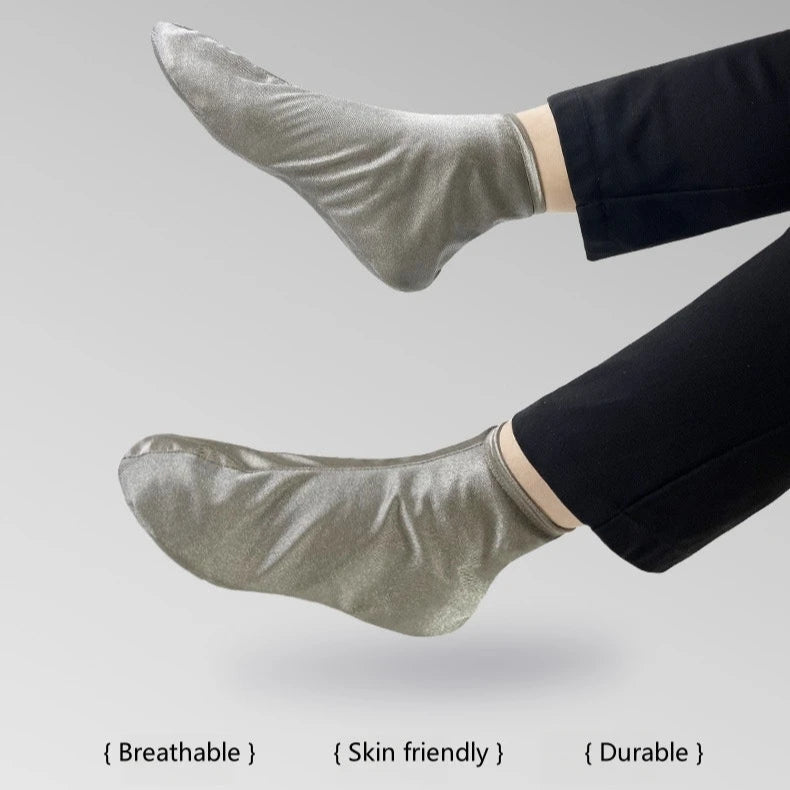 Unisex Electromagnetic Radiation Blocking Socks - 100% Silver Fiber EMF Shielding Socks