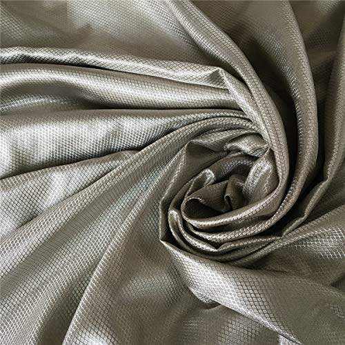 100% Silver Fiber Conductive Fabric — Diamond Pattern, 5G Anti-Radiation Shielding Cloth