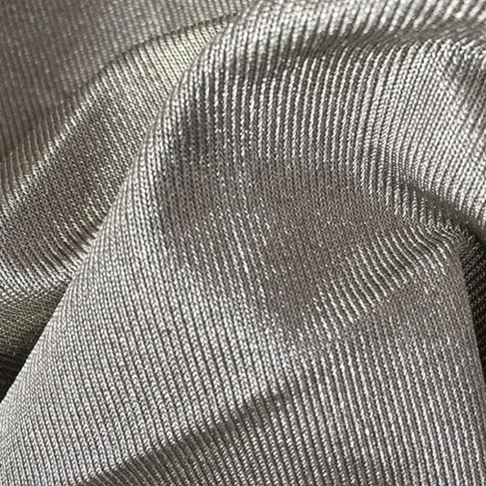 Pure Silver Fiber Knitted Fabric — Conductive Faraday Cloth for EMF, RFID, EMI, RF Shielding