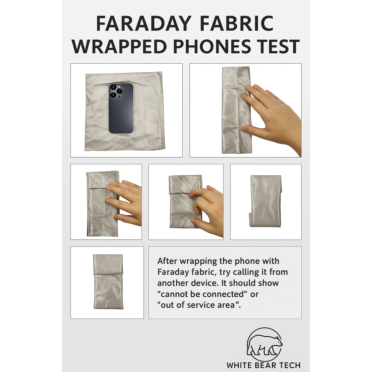 Faraday Fabric, Military Grade RF Shielding Cloth | White Bear Tech