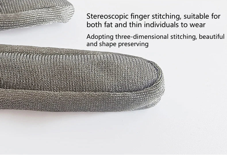 Anti-Radiation Full-Finger Silver Gloves – 100% Silver Fiber