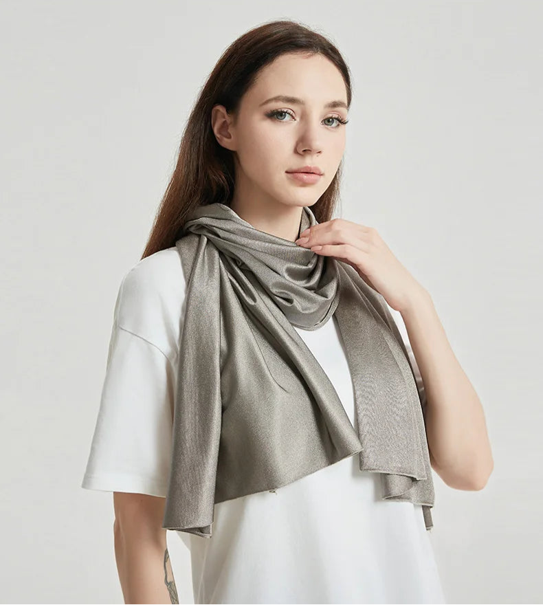 Anti-Radiation Protective Scarf – EMF Shielding Scarf with Silver Fiber (50% / 100%)
