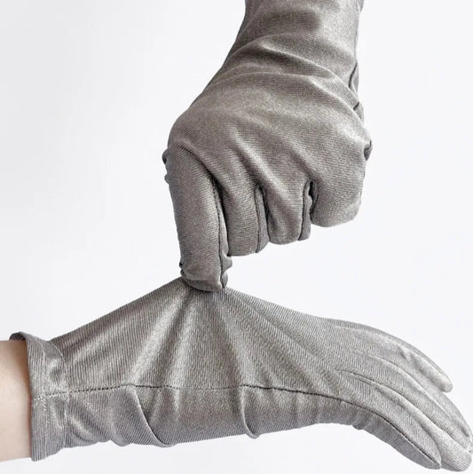 Anti-Radiation Full-Finger Silver Gloves – 100% Silver Fiber