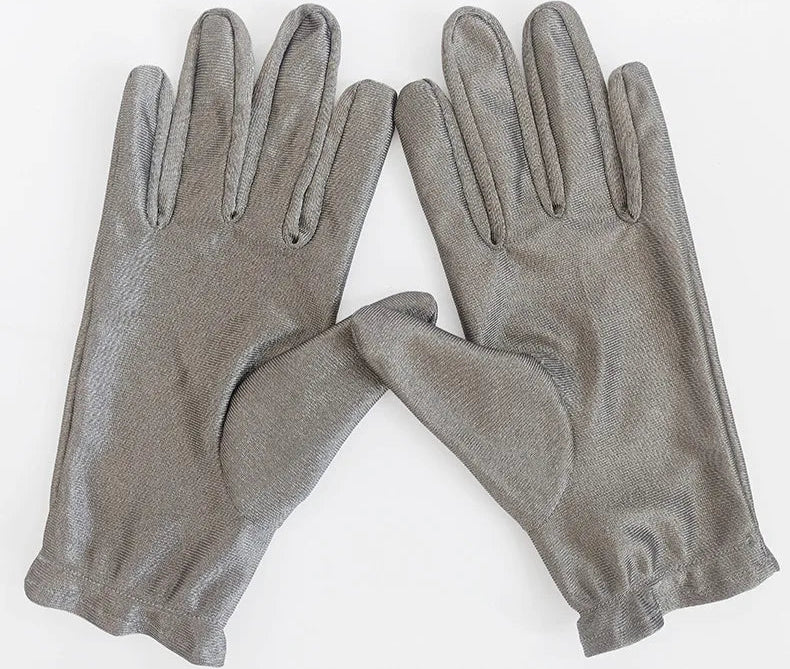 Anti-Radiation Full-Finger Silver Gloves – 100% Silver Fiber